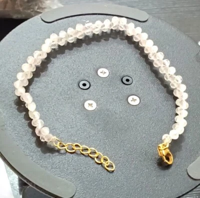 Moonstone Gemstone Bracelet  ,Women Tennis Bracelet, Gold Plated Bracelet - Image 1 of 4