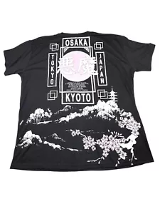 RGSTR Tokyo Japan Humanity T-shirt Size 2XL Black w/ Pink White S/S Osaka Kyoto - Picture 1 of 6