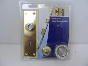 Erste Uhr poliertes Messing gleichschließend Glas Einsteckschloss Set - NEU - Bild 1 von 5