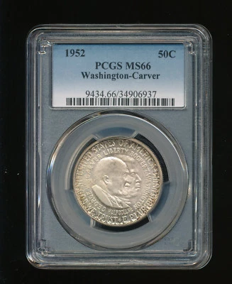 1952-P Washington-Carver Silver Commemorative 50C PCGS MS 66 - Image 1 of 2