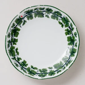 Meissen Untertasse Kaffee Weinlaub Grüner Rand 14 cm 1. Wahl Knaufzeit - Picture 1 of 4