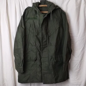 Seyntex Military Jacket 1986 New ABL 3B 7080 9505 Hooded Green Pockets Men's VTG - Picture 1 of 21