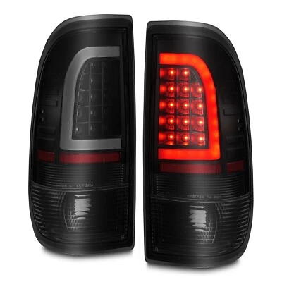 For FORD F150 97-03  F250 F350 SUPERDUTY 99-07 C BAR TAIL LIGHTS SMOKE 311378 - Image 1 of 4