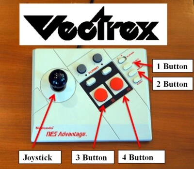 Nintendo NES Advantage Modded Controller Joystick Control Panel for Vectrex Mod - Image 1 of 3