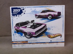 2013 HOT WHEELS COLLECTOR POSTER HEAVY CHEVY CAMARO BLOWN STREET OUTLAW RACER - Picture 1 of 3