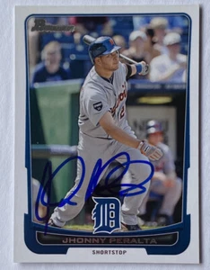 Jhonny Peralta Signed Bowman #178 2012 Card Detroit Tigers Auto MLB RAD - Picture 1 of 1