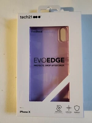 New tech21 EvoEdge Orchid Pink Apple iPhone X Cell Phone Case - Factory Sealed - Image 1 of 4