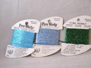 Rainbow Gallery Fyre Werks Lot of 3 Asst Colors 10 yards each NEW F217 - Picture 1 of 1
