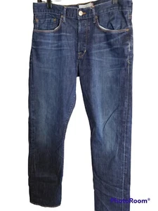 Lucky Brand Men's 121 Heritage Slim Jeans 32x30 Dark Blue Distressed Denim - Picture 1 of 11