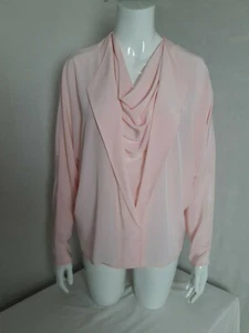 CHEMISIER BLOUSE rose Allumette Paris T.40 VINTAGE 80 pink blouse siz M - Imagen 1 de 8
