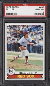 Tarjeta de béisbol 1979 Topps #455 Bill Lee - Medias Rojas - PSA 10 - 18989204 - - Imagen 1 de 2