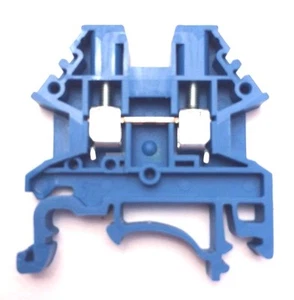 DIN Rail Terminal Blocks 40 Quantity DK2.5N-BL Dinkle Blue 12 AWG Gauge 20A 600V - Picture 1 of 3
