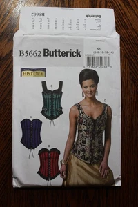 Butterick B5662 Corsé Top Bustier Disfraz Historia Talla 6-14 Patrón Sin Cortar - Imagen 1 de 3