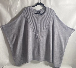 NAPA VALLEY Strick Poncho Pullover Schal Shrug Cape L/XL Geometrisch Lagenlook Boho - Bild 1 von 21