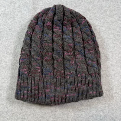 Gorro Scala Gris Multicolor Tejido con Cable Forrado de Vellón OSFM Boho City Designer Foto 1 de 4