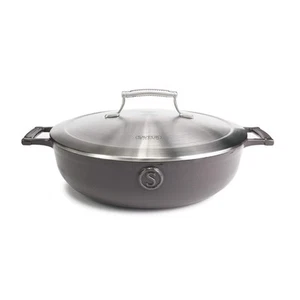 Enameled Cast Iron 4-1/2-Quart Braiser with Stainless Steel Lid, Rabbit Grey,... - Picture 1 of 8