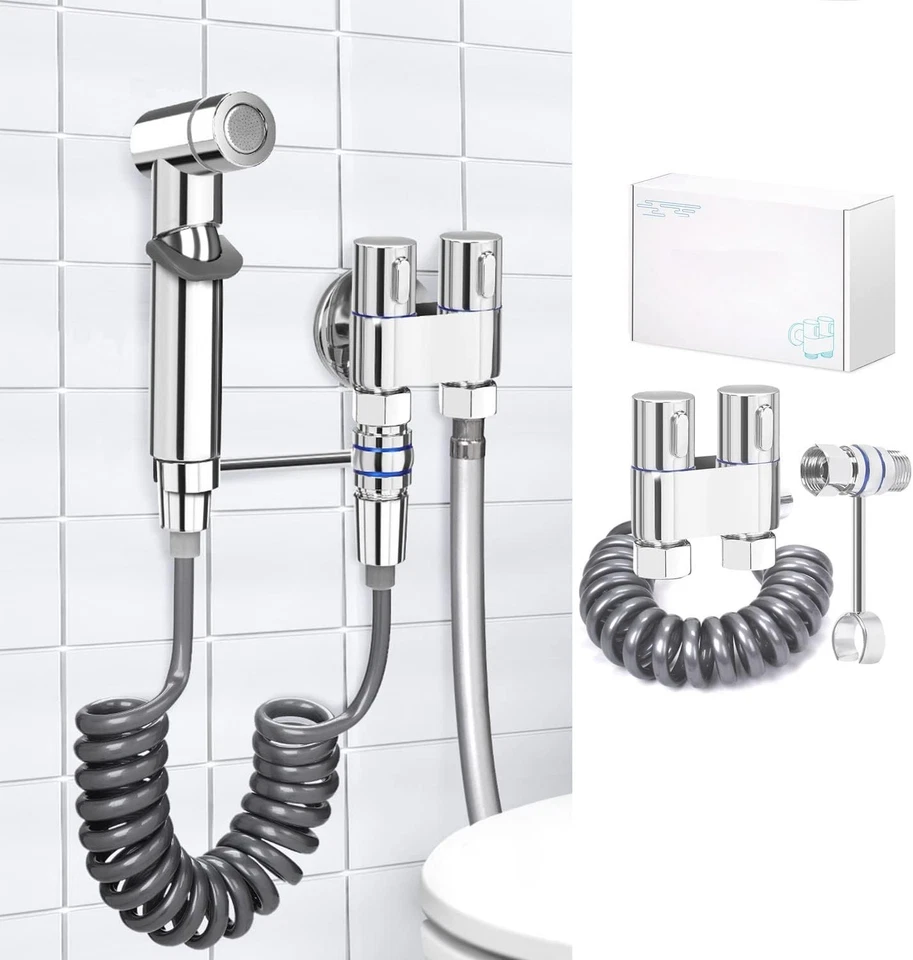 Kit Douchette WC, Salle de Bain, Baignoire avec Vanne 3 Voies - Photo 1/1