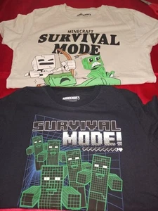 Minecraft Tshirt Boys  Lot Of 2 Size  14/16 - Picture 1 of 10