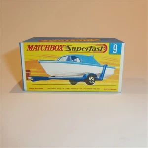Matchbox Lesney Superfast  9 e Boat & Trailer G Style Repro Box - Picture 1 of 4