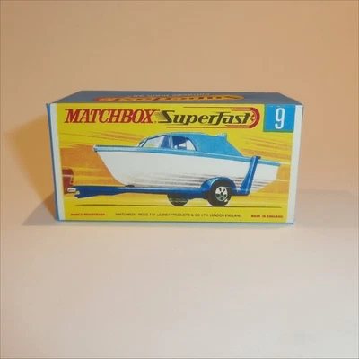 Matchbox Lesney Superfast  9 e Boat & Trailer G Style Repro Box - Image 1 of 4