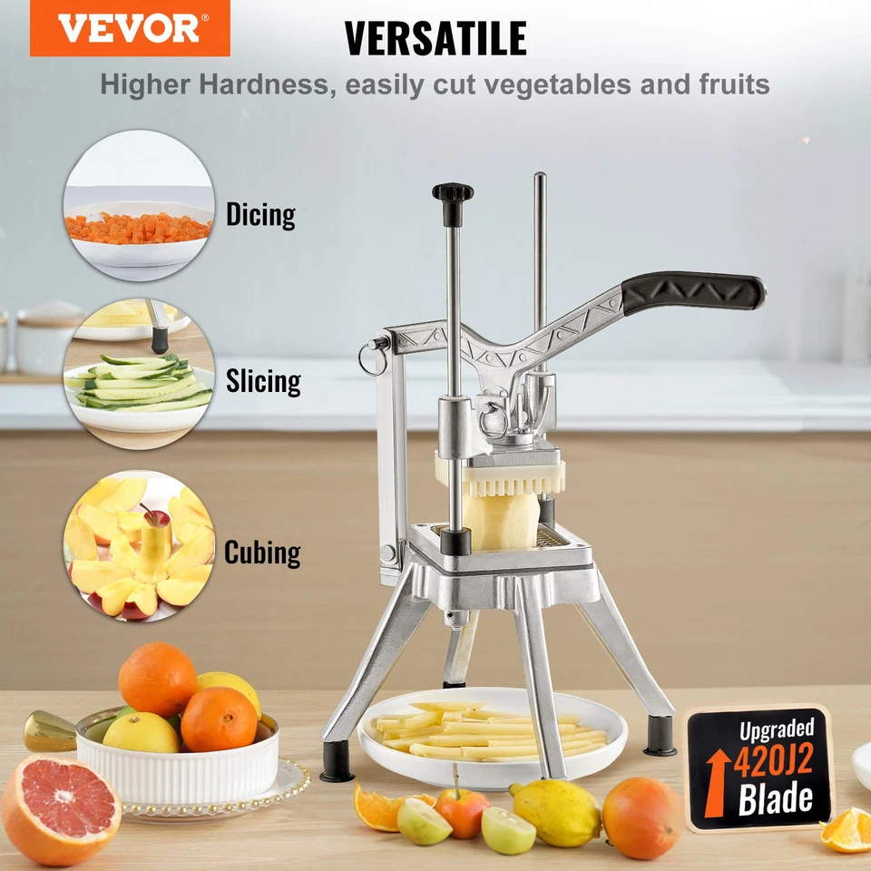 Picadora de verduras comercial VEVOR con 4 hojas cortadora de frutas Foto 1 de 1