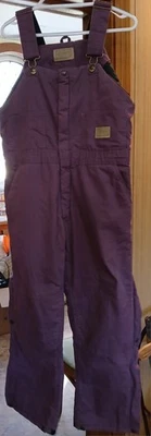 C.E. Schmidt Workwear Women’s Size M Regular Insulated Bibs Overalls  Purple - Image 1 of 4