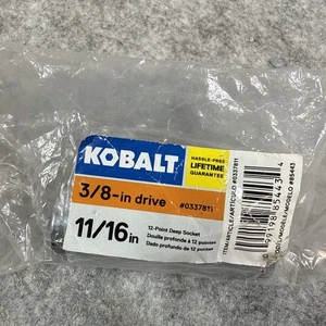 Kobalt 3/8" Drive 11/16” 12-Point SAE Deep Socket (Red Band) - New 337811 - Bild 1 von 1