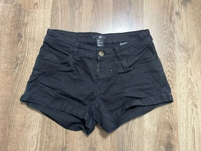 Pantalones Cortos H&M, Jóvenes Niñas Talla 6, Negros, Bolsillos, Pantalones Cortos Jean Foto 1 de 4