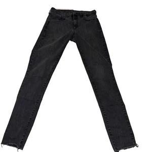 Gap Jeans Sz 29 Womens Black Denim Ladies Pants Stretch Mid Rise Straight Casual - Picture 1 of 9