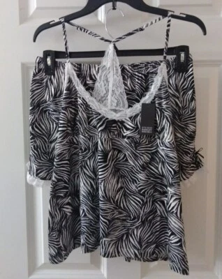 Juego de 2 pijama corto y cami Studio Badgley Mischka talla mediana o grande nuevo con etiquetas Foto 1 de 4