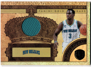 CHRIS PAUL 2010-11 Gold Standard Gold Crowns Materials Jersey #d/249 - HORNETS