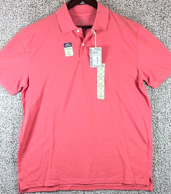 Polo de piqué St John's Bay Legacy para hombre talla L rosa rendimiento atletismo Foto 1 de 4