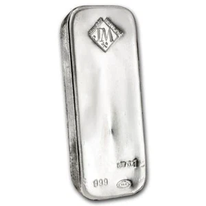 Silver 100 oz Johnson Matthey Bar - Picture 1 of 1