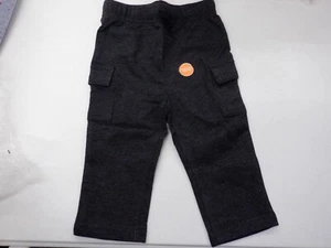 BOYS SIZE 12 MONTHS JUMPING BEANS BLACK ORE FRENCH TERRY CARGO PANTS NEW #22021 - Picture 1 of 1