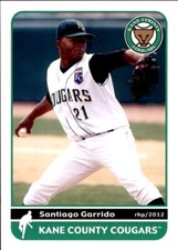 2012 Kane County Cougars Grandstand #16 Santiago Garrido Dominican Republic Card