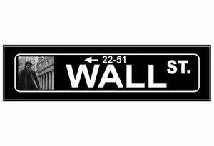 Letrero de hojalata THE REAL WALL STREET TODO METAL novedad 4 X 18 - Imagen 1 de 1