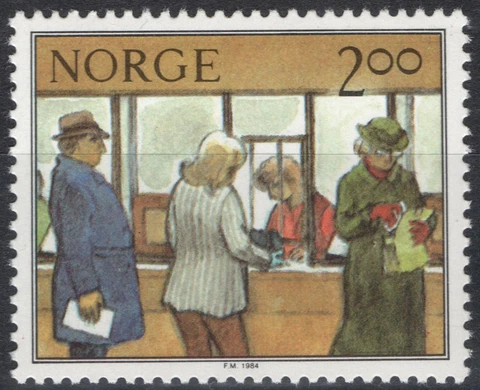 Norway 1984, NK 944, Postwork, MNH Cover