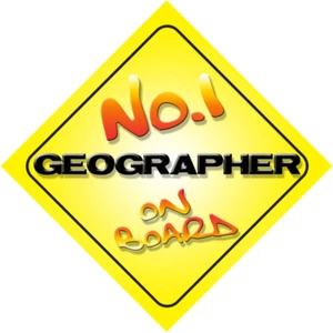 No.1 Geographer On Board Car Sign Gift/New Job Present - Picture 1 of 1