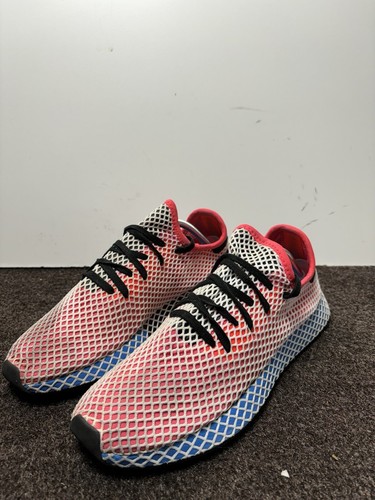 Adidas Deerupt Solar Red Blubird taglia 11 5 US scarpe da uomo sneakers sportive CQ2624