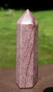 Thulite Point Tower Crystal Pink Stone of Norway - Picture 1 of 10