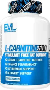 EVL Evlution Nutrition L-Carnitine 500 Fat Burner 120 Capsules EXP 01/2026 - Picture 1 of 4