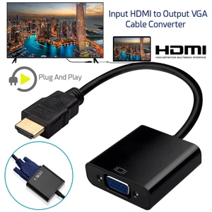 Input HD HDMI to Output VGA Cable Converter Adapter for PC DVD TV Monitor UK - Picture 1 of 9