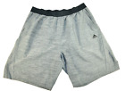 Adidas Mens Size 2XL Climalite Gray Athletic Gym Shorts Pockets 2XL 9" Inseam