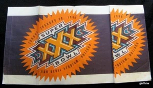 SUPER SCHÜSSEL XXX 1996 UNBENUTZTE TISCHDECKE * DALLAS COWBOYS vs PITTSBURGH STEELERS - Bild 1 von 1