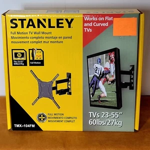 Stanley Full Motion 23"" - 55"" TV montaje en pared totalmente nuevo en caja - Imagen 1 de 10