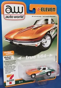 Auto World 7-Eleven 1967 Chevy Corvette #1 Limited Edition NEU - Bild 1 von 7