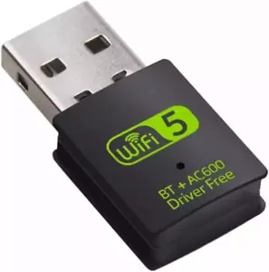 600Mbps USB WiFi Bluetooth Adapter, Dual Band 2.4/5GHz Wireless Network Receiver - Picture 1 of 7