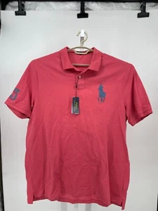 Polo Ralph Lauren Men Polo Shirt 2XL Red Skye Short Sleeve Classic Fit Big Ponny - Picture 1 of 5