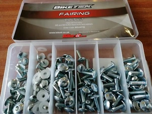 160 Pc Motorcycle Sports Bike Fairing M5 M6 Button head Bolt Kit CBR R1 R6 ZX6r - Picture 1 of 4