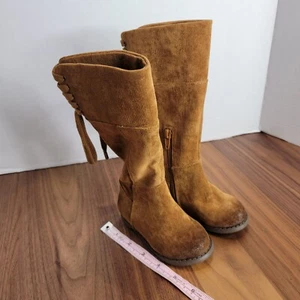 Joyfolie Chantal Baby Mädchen Größe 5 Stiefel in Kastanienbraun Wildleder Leder Quasten - Bild 1 von 8